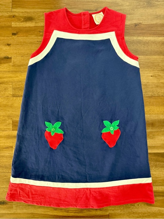 The Beaufort Bonnet Company Girls Ramsey Retro Jumper Strawberries 10 Navy Red